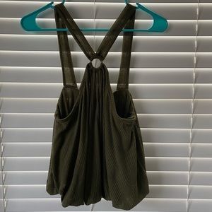Free People army green tank top